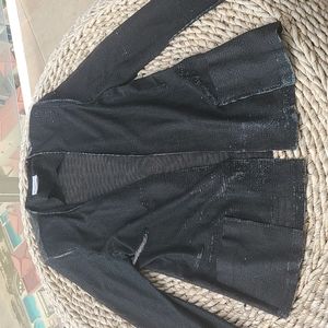 Shimmery semi sheer blazer